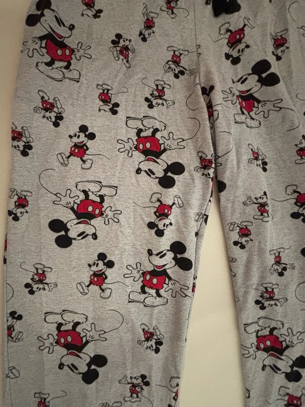 Disney Grey Mickey Mouse Fleece Pajama Bottoms - Picture 3 of 12